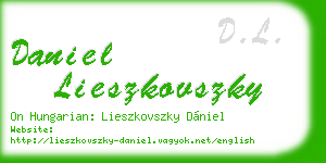 daniel lieszkovszky business card